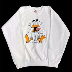 1980’s I’ve Got An Attitude Comic Sweatshirt Size Extra Large